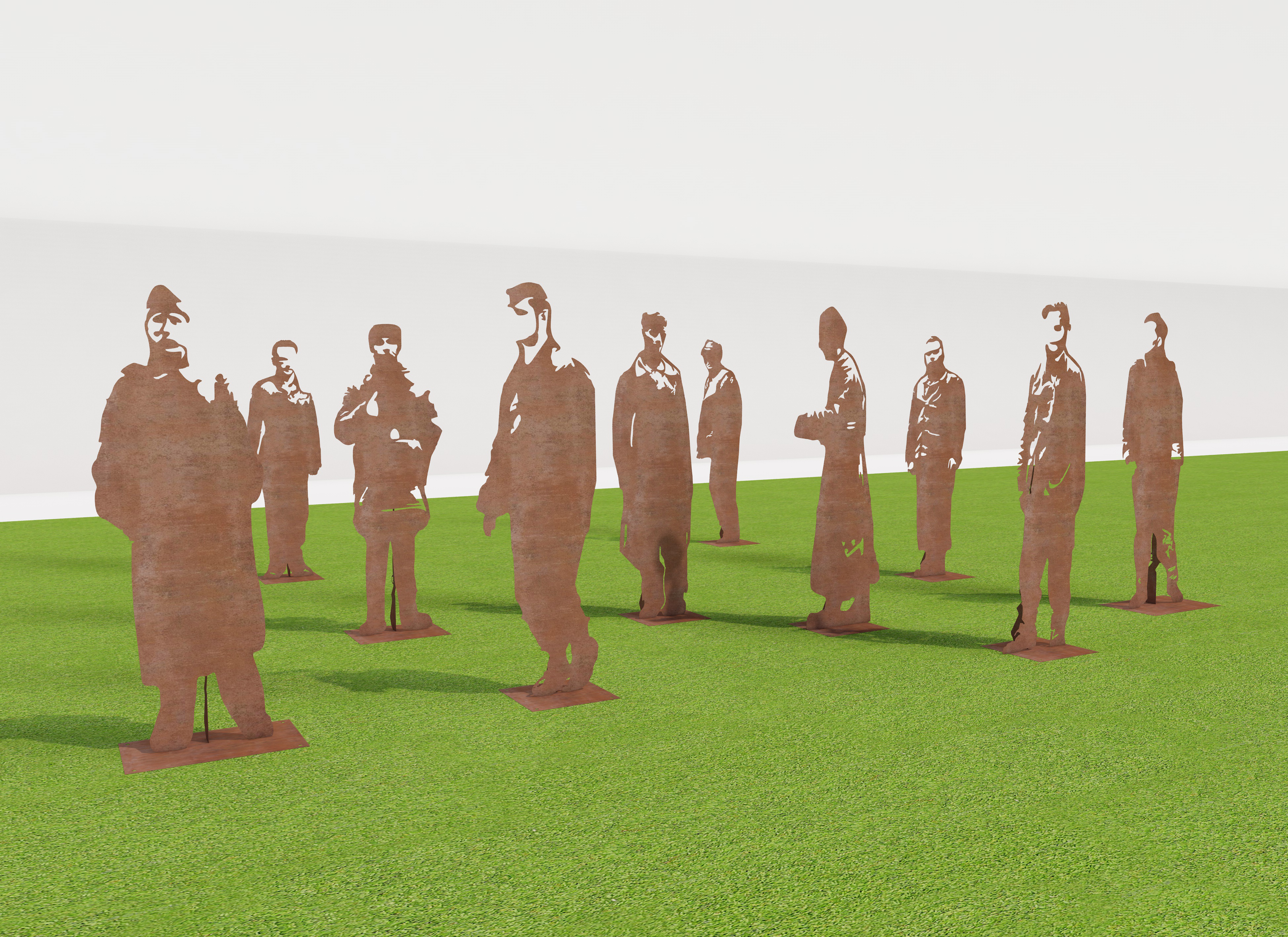 The silhouettes