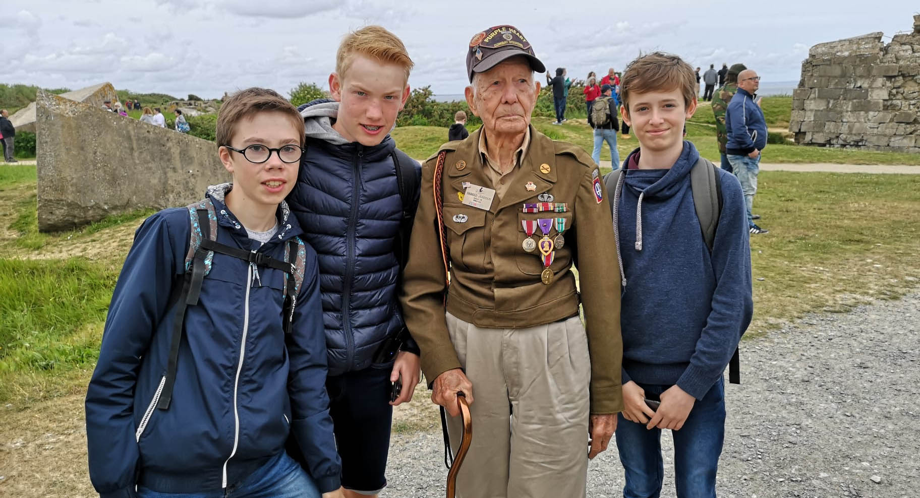 Students from Tielt in Normandy